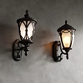 European-style wall lamp 3d model