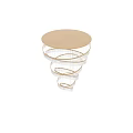 Modern Spiral Chandelier With Metal Frame And Glass Elements For Interior Lighting