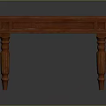 Solid Wood Rectangular Table With Classic Carved Legs And Smooth Top Surface