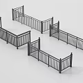 Black Metal Railings With Different Styles For Staircase And Balcony