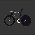 Bianchi Road Bike With Black Frame Red White Accents And Carbon Wheels