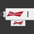 Budweiser King of Beers Mobile Trailer With Motorcycle Graphic And Red Accents