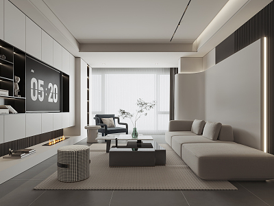 modern living room model