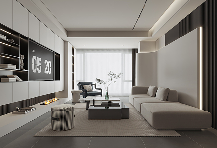 modern living room 3d model