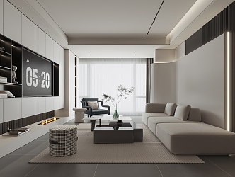 modern living room 3d model