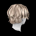 Realistic Blonde Curly Short Hair On White Human Mannequin Head Model