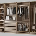 Spacious Modern Wooden Wardrobe With Multiple Storage Zones For Organized Clothes Shoes And Bags