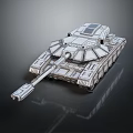 Modern Military Tank With Heavy Armor Tracks And Turret Design