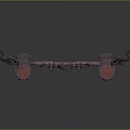 Rustic Wooden And Stone Decorative Archway With Vintage Mechanical Details And Pillars