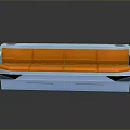 Stylish Modern Sectional Sofa With Orange Seats And Light Blue Frame In Sleek Design