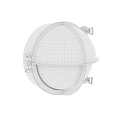 Golden Round Wall Lamp with Glass Shade and Illuminated Bulb for Home Decor