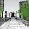Residential Landscape Design With High Rise Buildings And Green Community Spaces