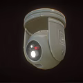 Dome Shaped Surveillance Camera With Red Indicator Light For Security Monitoring