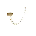 Elegant Modern Crystal Chandelier With Gold Frame Curved Design Transparent Crystals