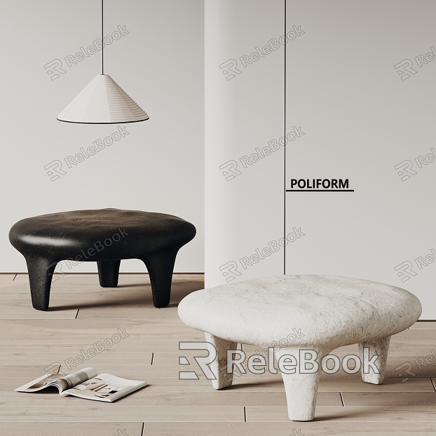 Wind tea table stone tea table chandelier book poliform model