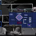Modern Car Showroom Interior With Large Screen Display And Showcased Vehicle