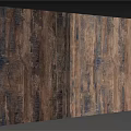 Spherical Component on Wooden Textured Wall with Natural Patterns and Smooth Surface 3d model