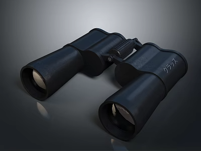 Black Handheld Binoculars For Daily Life Outdoor Activities And Travel Use 3d model