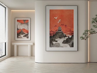 New Chinese Decorative Painting 3d model