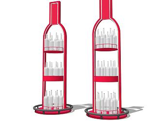 The floor display of the Meichen bottle 3d model