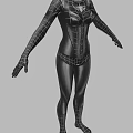 Black Spider Themed Bodysuit With Web Pattern And Full Body Sleek Design