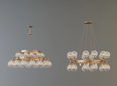 Modern chandelier metal chandelier 3d model