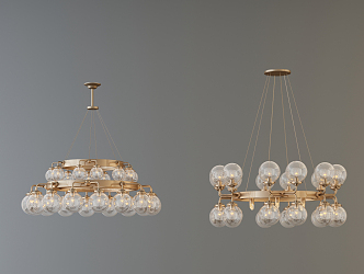 Modern chandelier metal chandelier 3d model