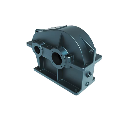 Robust Metal Mechanical Housing With Mounting Holes And Industrial Structure 3d model
