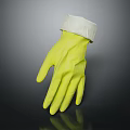 High Quality Yellow Rubber Gloves With White Cuffs For Household Cleaning Tasks