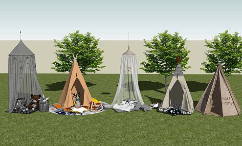 Camping tents Modern tents 3d model