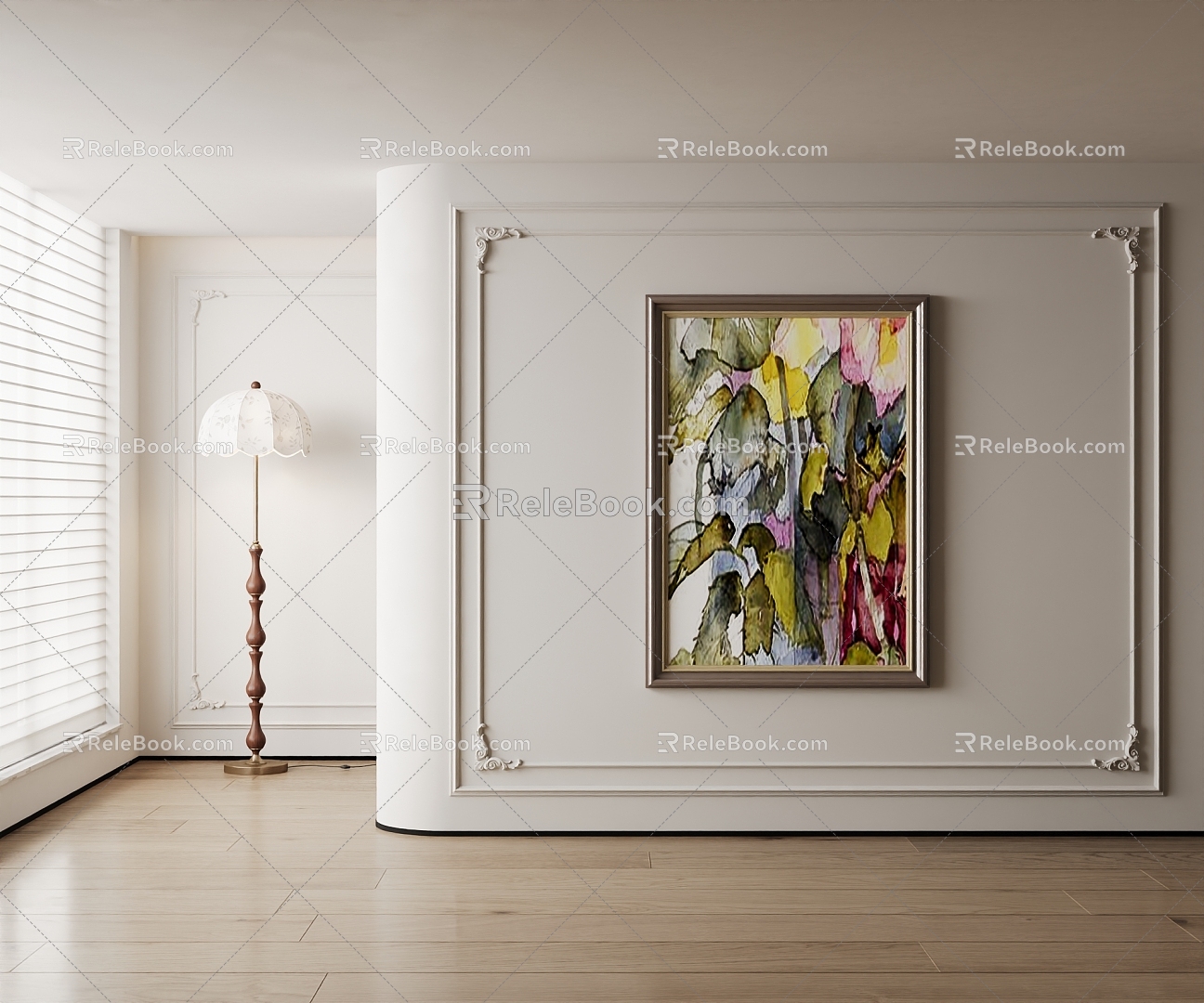 American decorative painting 3d model