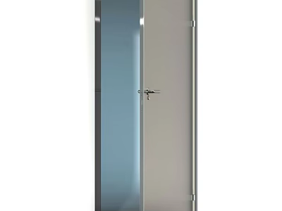 Modern Swing Door With Glass Panel For Contemporary Home Interior Design 3d model