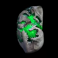 Stunning Green Glowing Gemstone Jewelry Piece With Natural Texture And Luminous Design