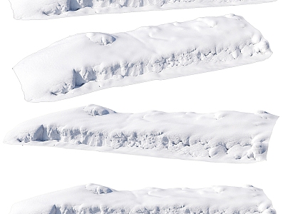 Snow Mountain Snowbank Snow Mountain Component Snow Ground 3d model