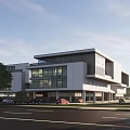 Science and technology industry building low-rise office building science and technology research and development building single office building 3d model