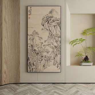 New Chinese Decorative Painting 3d model