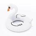 White Swan Shaped Inflatable Swim Ring For Summer Water Sports Activities Gear