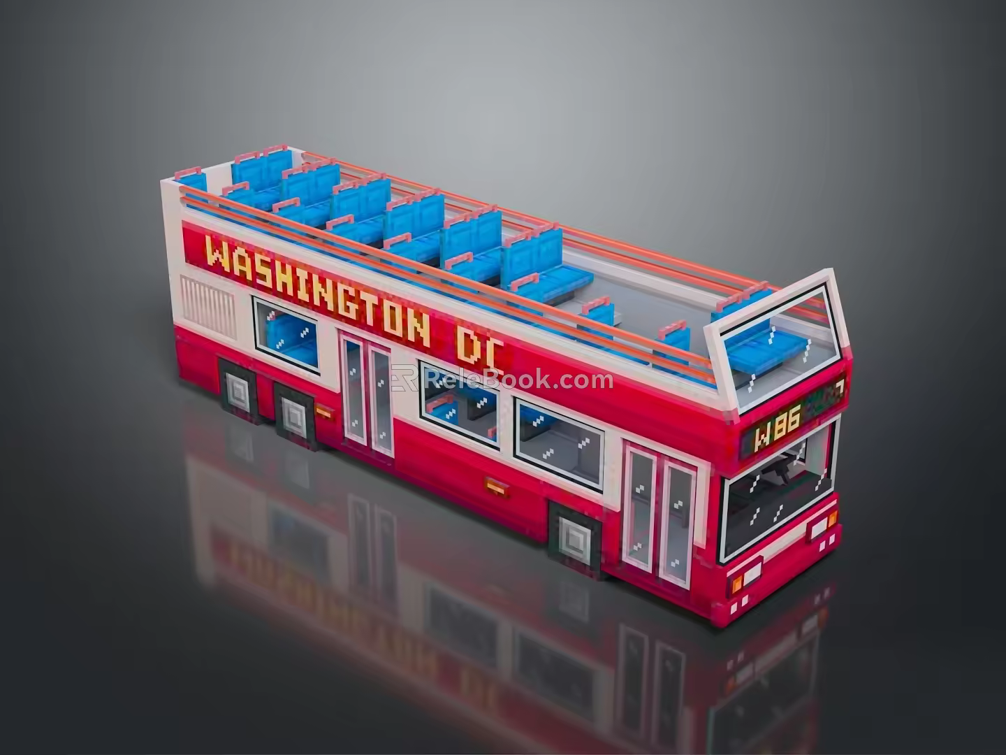 Bus Large Bus CMB Medium Van Large Van Bus School Bus Van Box Car 3d model