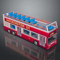 Bus Large Bus CMB Medium Van Large Van Bus School Bus Van Box Car 3d model