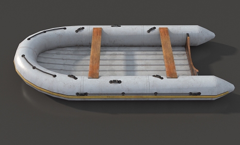 Lifeboat Kayak Rubber Boat Inflatable Boat Kayak Hovercraft Lifeboat Simple Model Lifeboat Low Model Low Face Number Lifeboat Realistic Kayak 3d model