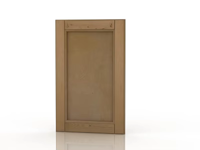 Wooden Double Door Cabinet Design With Light Wood Finish And Simple Frame 3d model