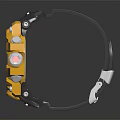 Yellow And Black Submariner Watch With Metal Case Sporty Dial And Rubber Strap
