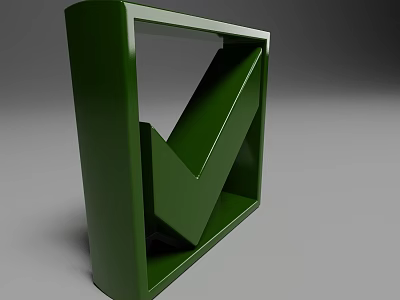 Modern Green Swing Door Design With Sleek Frame And Solid Panel Structure 3d model