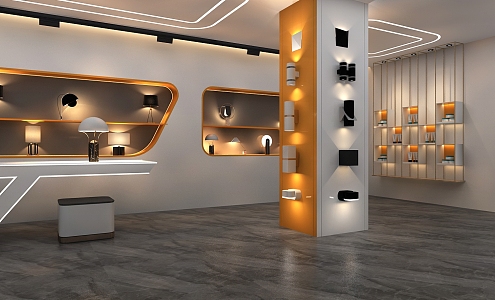 Lighting Exhibition Hall Design 1 3d model