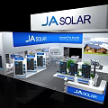 JA SOLAR Exhibition Booth Design With Solar Panels And Product Displays