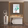 Luxury Display Cabinet Shelf With Glass Showcase Jewelry And Modern Art Decor