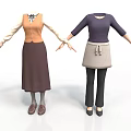 Stylish Daily Clothing Sets With Aprons Different Styles And Color Combinations
