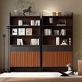 Middle Ancient Bookcase Combination Middle Ancient French Decorative Cabinet Middle Ancient Decorative Cabinet 3d model