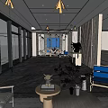 Spacious Hotel Lobby With Modern Design Wooden Walls Sofas Coffee Tables And Natural Light