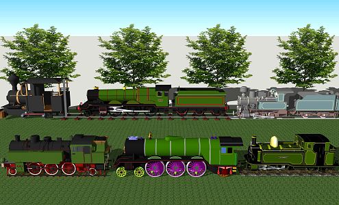 Industrial LOFT locomotive combination 3d model